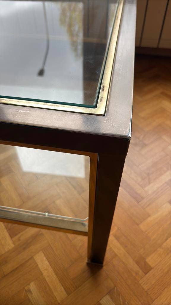 Table vintage, 100 à 150 cm, Moins de 50 cm, Comme neuf, Verre