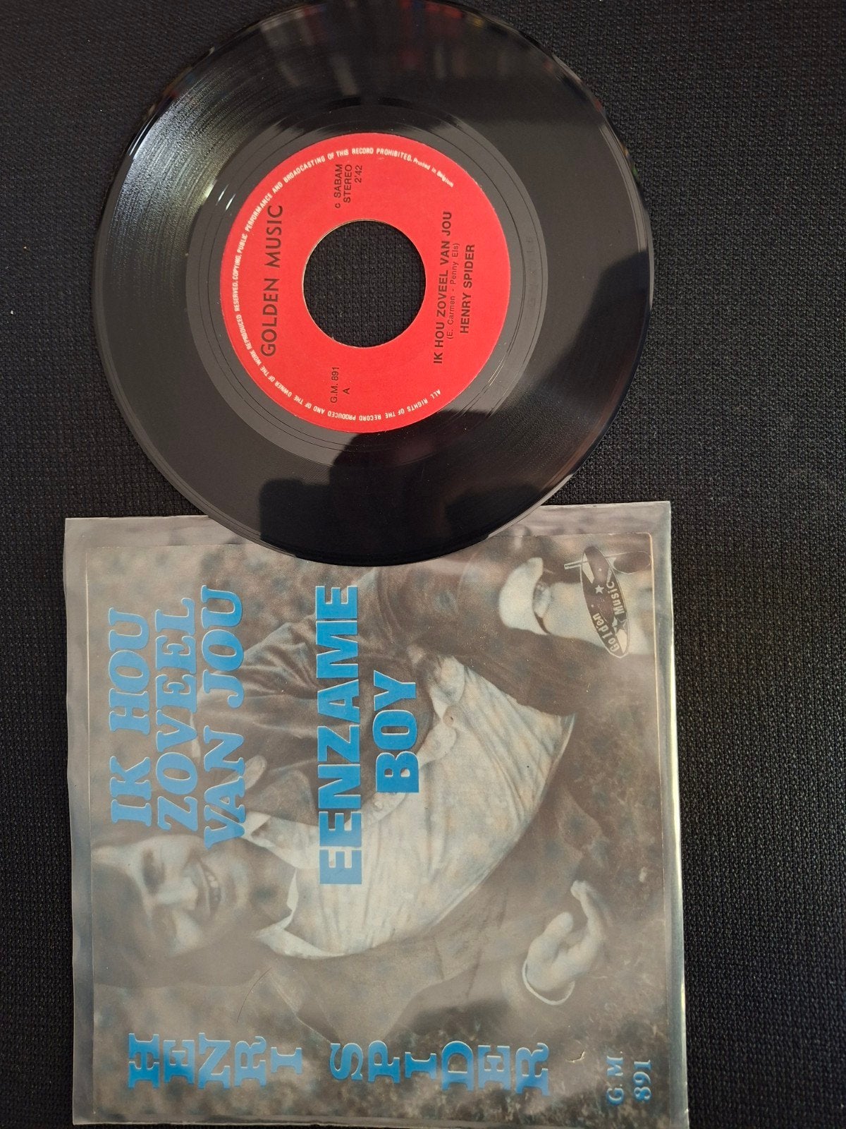 henri spider ik hou zoveel van jou /eenzame boy, Pressage original, En néerlandais, Enlèvement ou Envoi, 7 inch