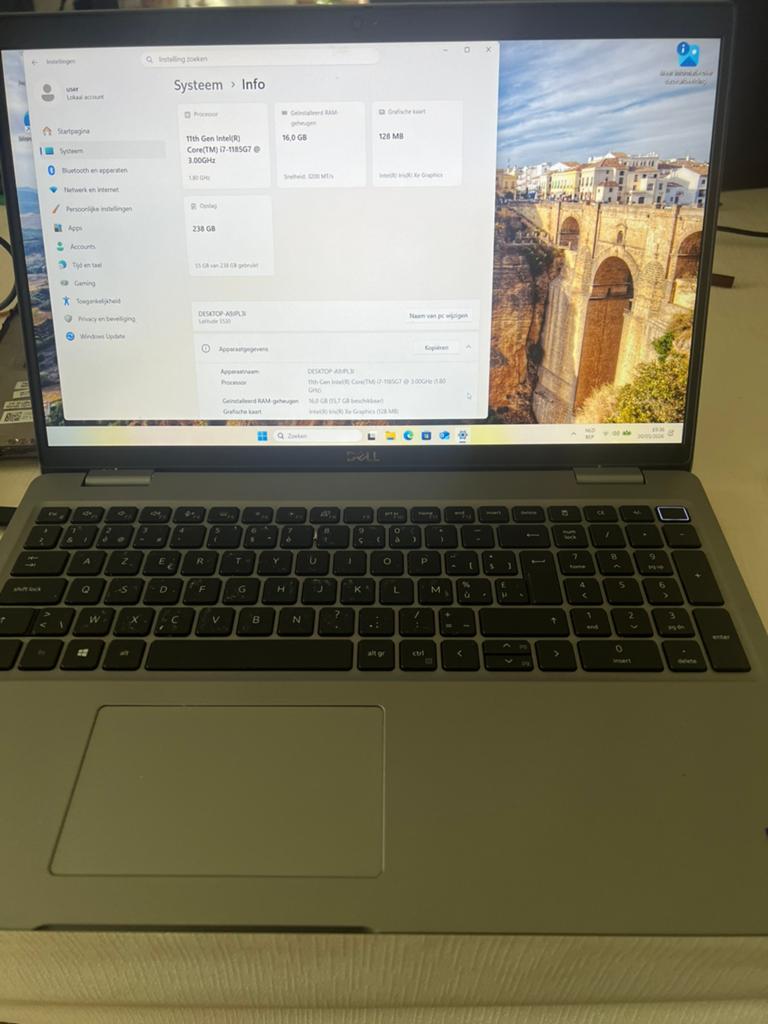 Dell latitude 5520 i7 256/16 windows 11, Enlèvement, Comme neuf