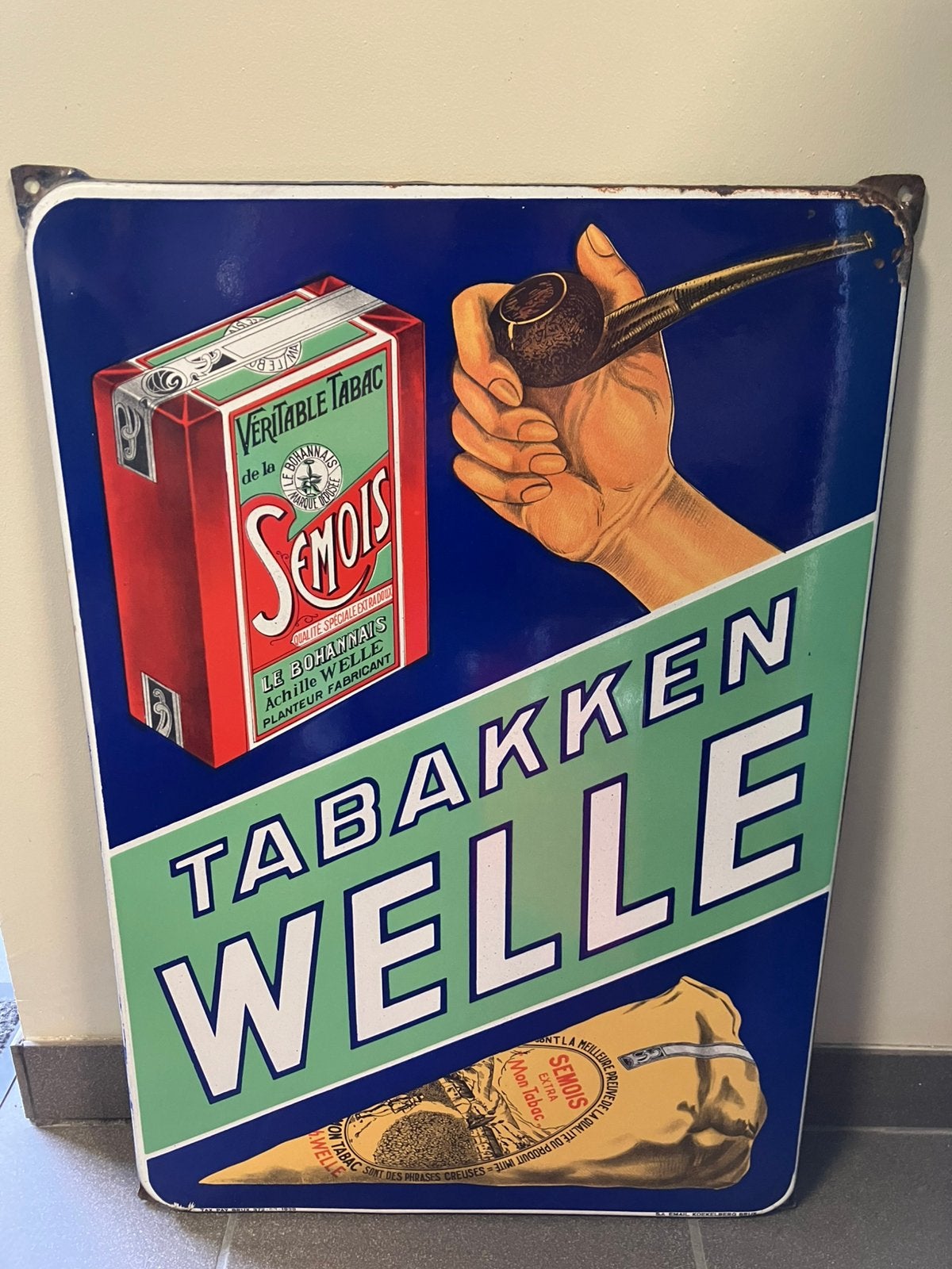 Emaille Welle bord, Verzamelen, Ophalen, Zo goed als nieuw