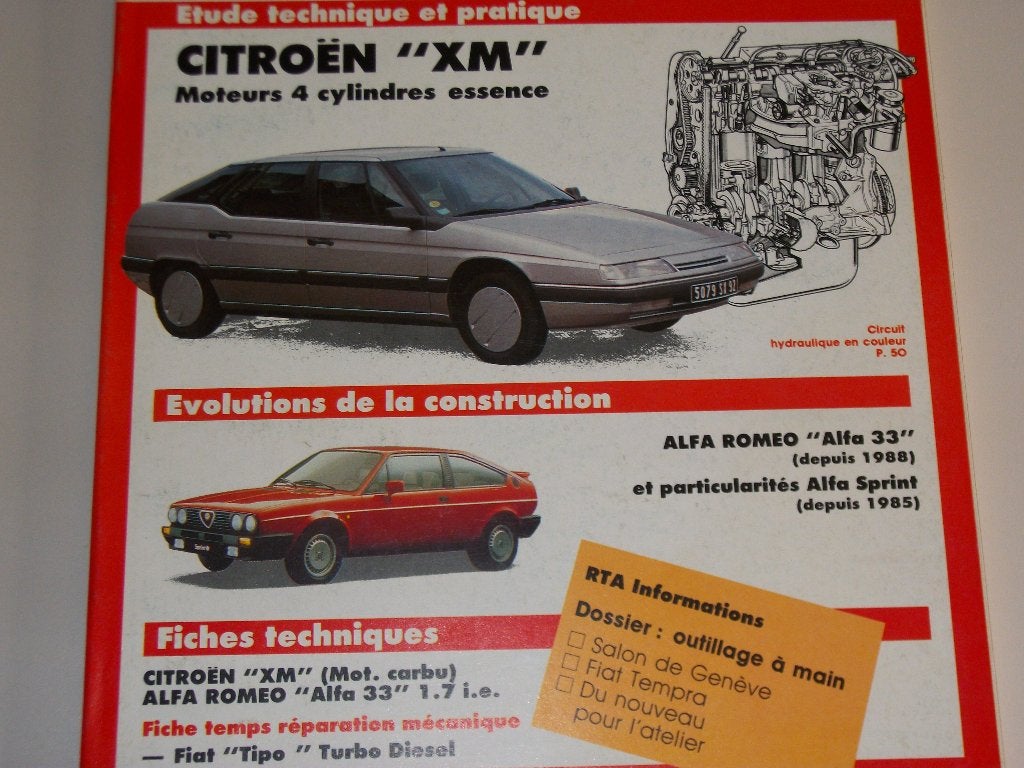 revue technique citroen XM essence 4 cyl. de 1989-1997, Enlèvement ou Envoi