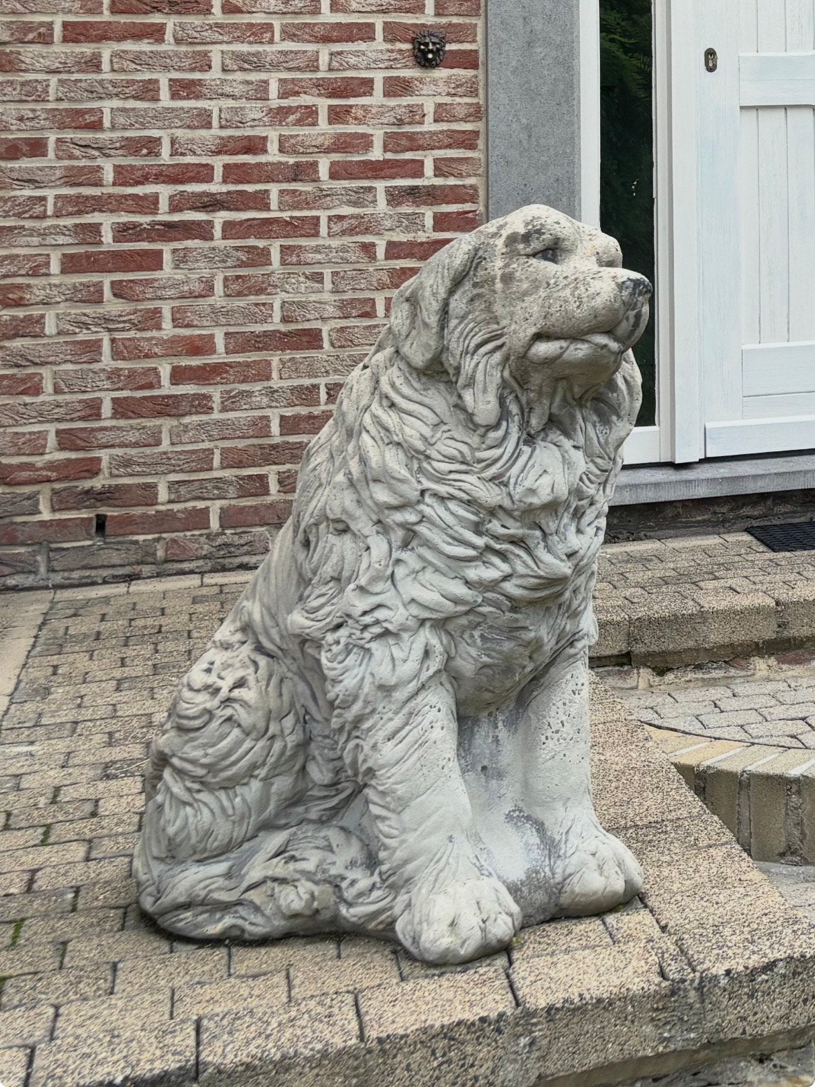 Tuinbeeld Hond, Tuin en Terras, Ophalen, Gebruikt, Steen, Dierenbeeld