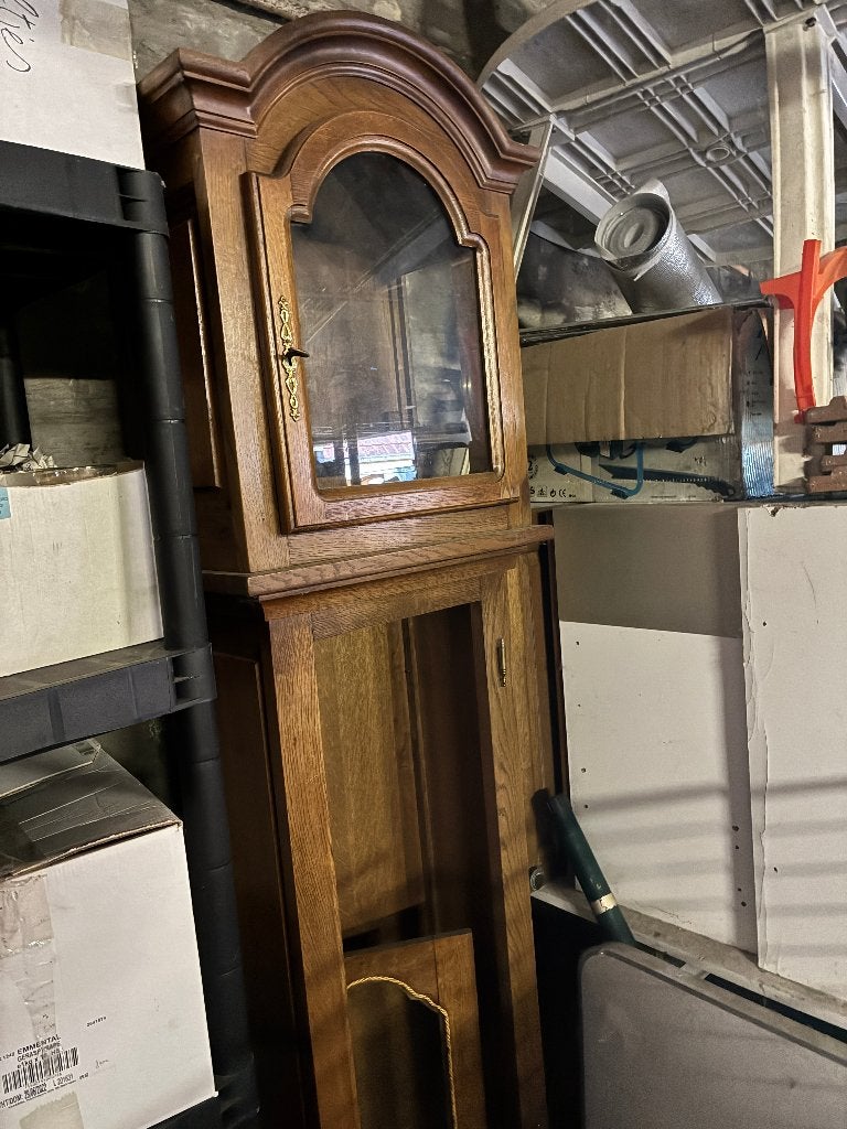 Houten kast van staande klok (leeg / upcycle project), Antiek en Kunst, Ophalen