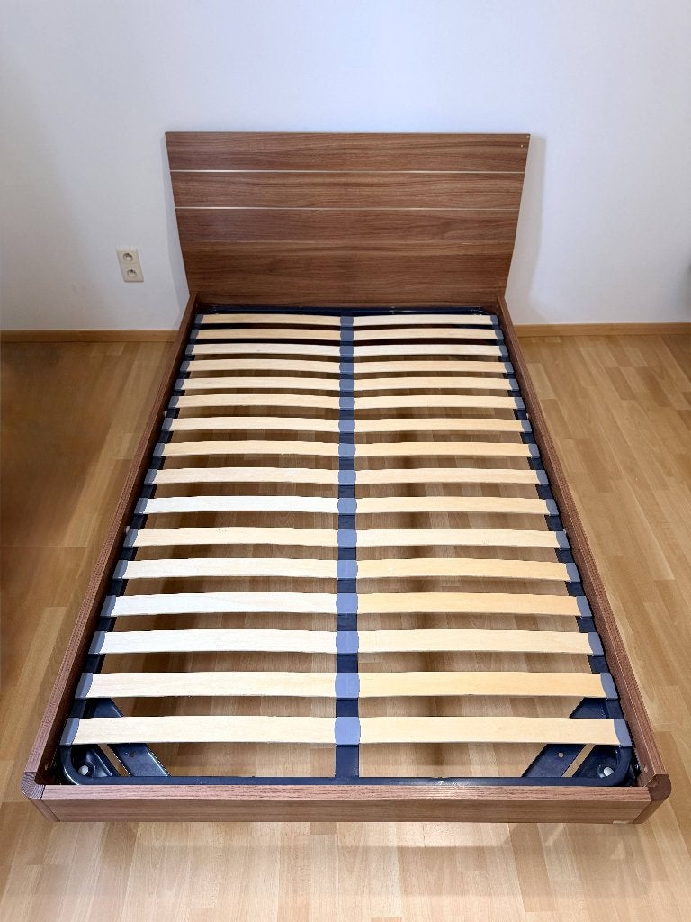 Lit 120  190 cm avec sommier + matelas offert, Maison & Meubles, Brun, Enlèvement, Utilisé, Autres matériaux
