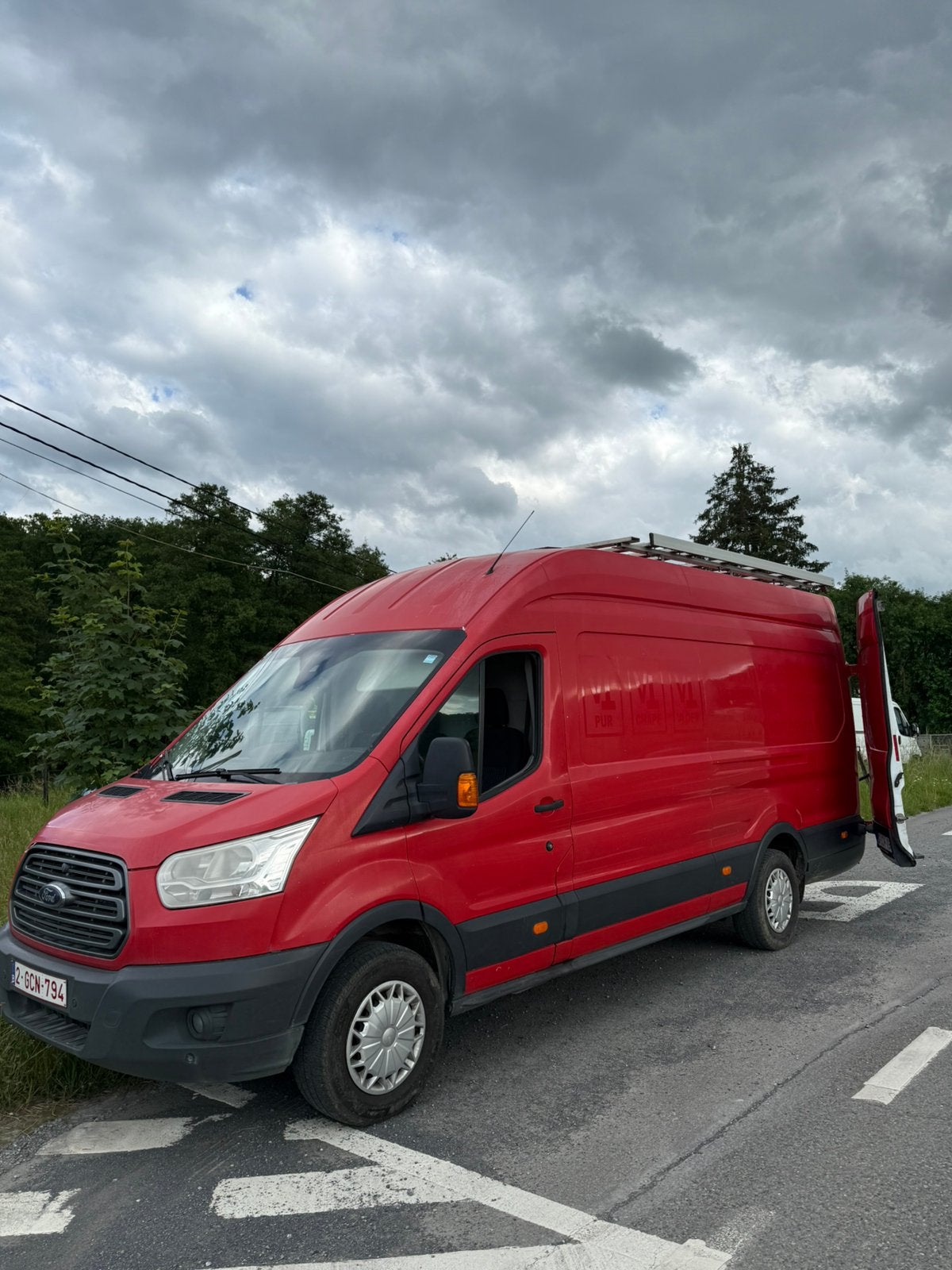 Ford Transit L4H3 avec galerie de toit   2.2D 154 Ch, Rouge, Achat, Capteur de stationnement, 3 places