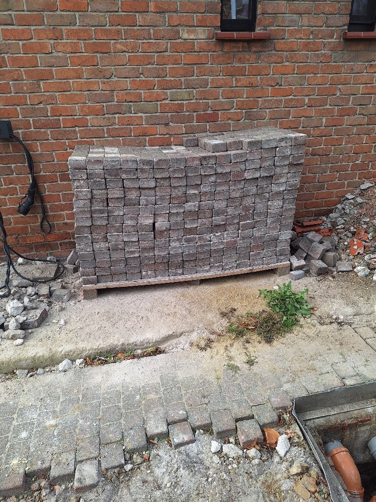 Klinkers, Béton, Enlèvement, Utilisé, Briques
