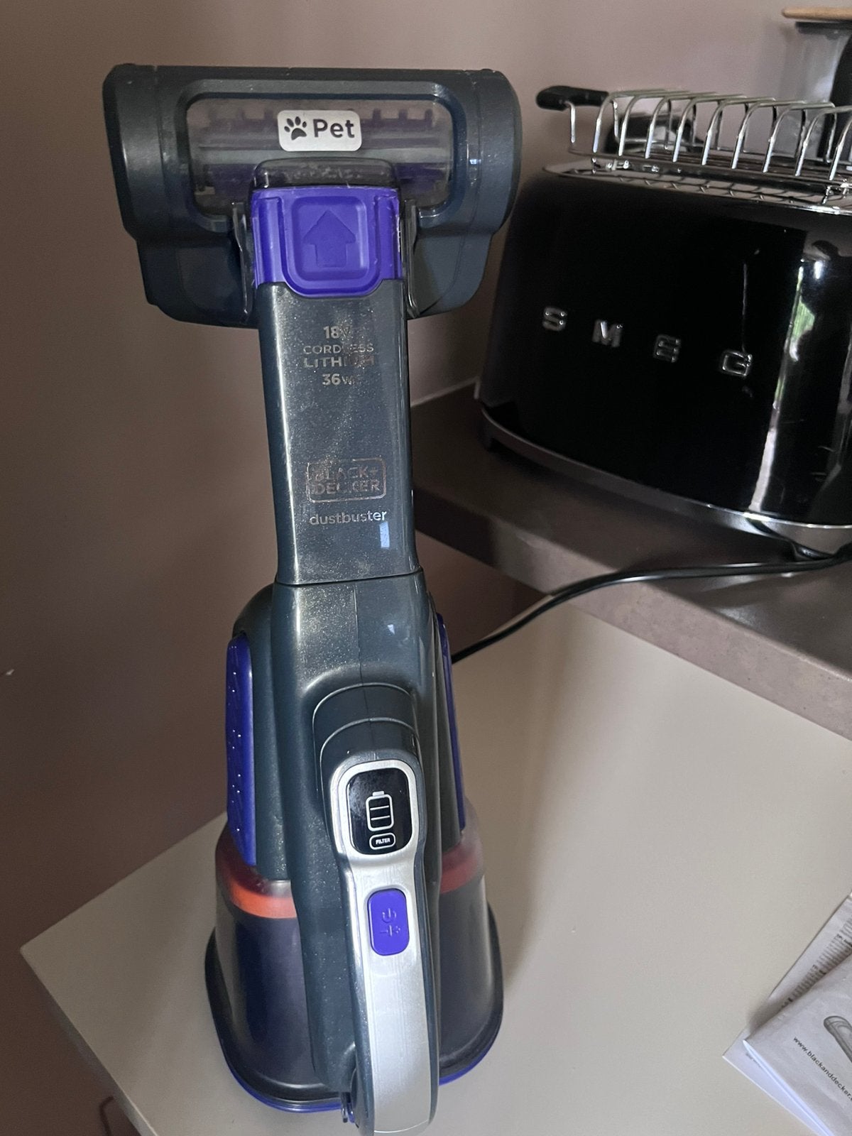 BLACK+DECKER Steelstofzuiger / Kruimeldief, Elektronische apparatuur, Stofzuigers, Ophalen, Gebruikt, Draadloos, Kruimeldief