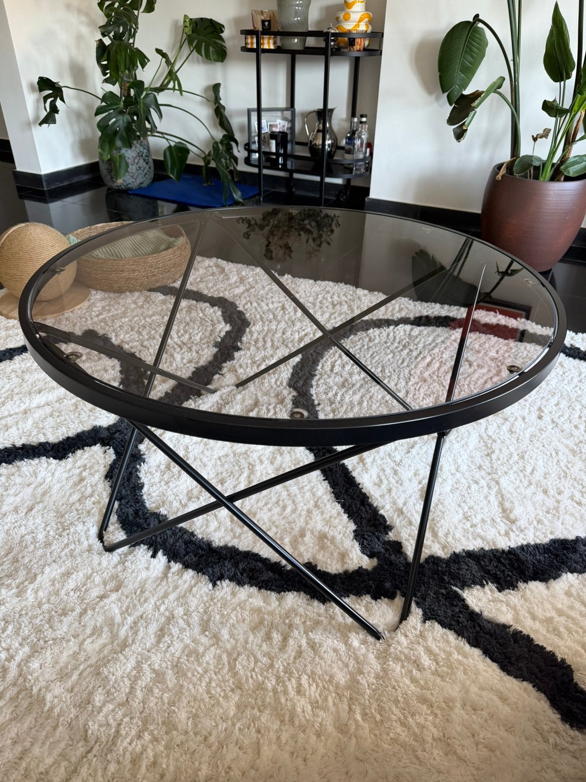 Salontafel te koop, Huis en Inrichting, Tafels | Salontafels, Ophalen, 50 tot 100 cm, 50 tot 75 cm, Rond