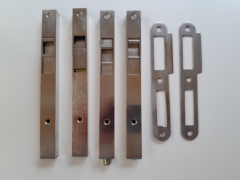 Ferme-porte en inox brossé ( 4 pièces) 15€/lot., Bricolage & Construction, Enlèvement, Comme neuf, Inox