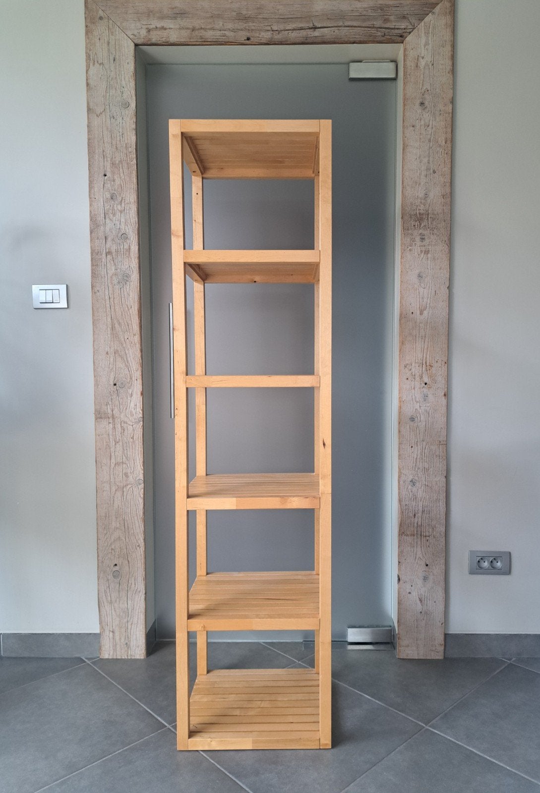 houten wandrek met opbergdozen, Enlèvement