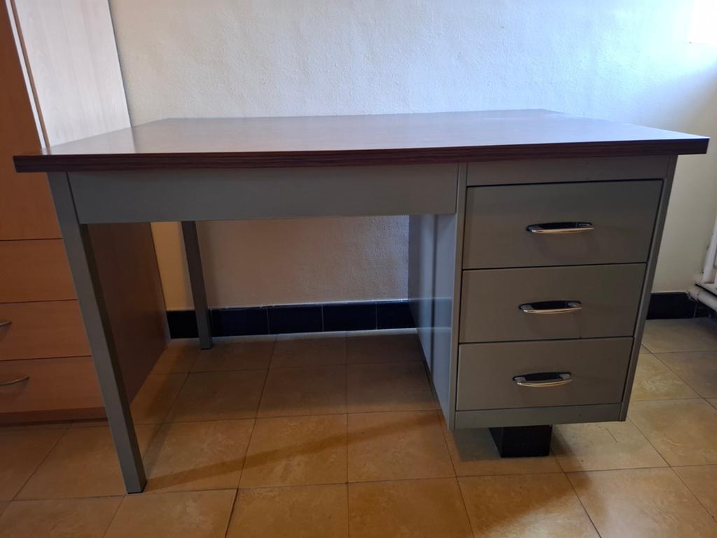 Bureau Métallique Vintage, Maison & Meubles, Bureaux, Bois, Enlèvement