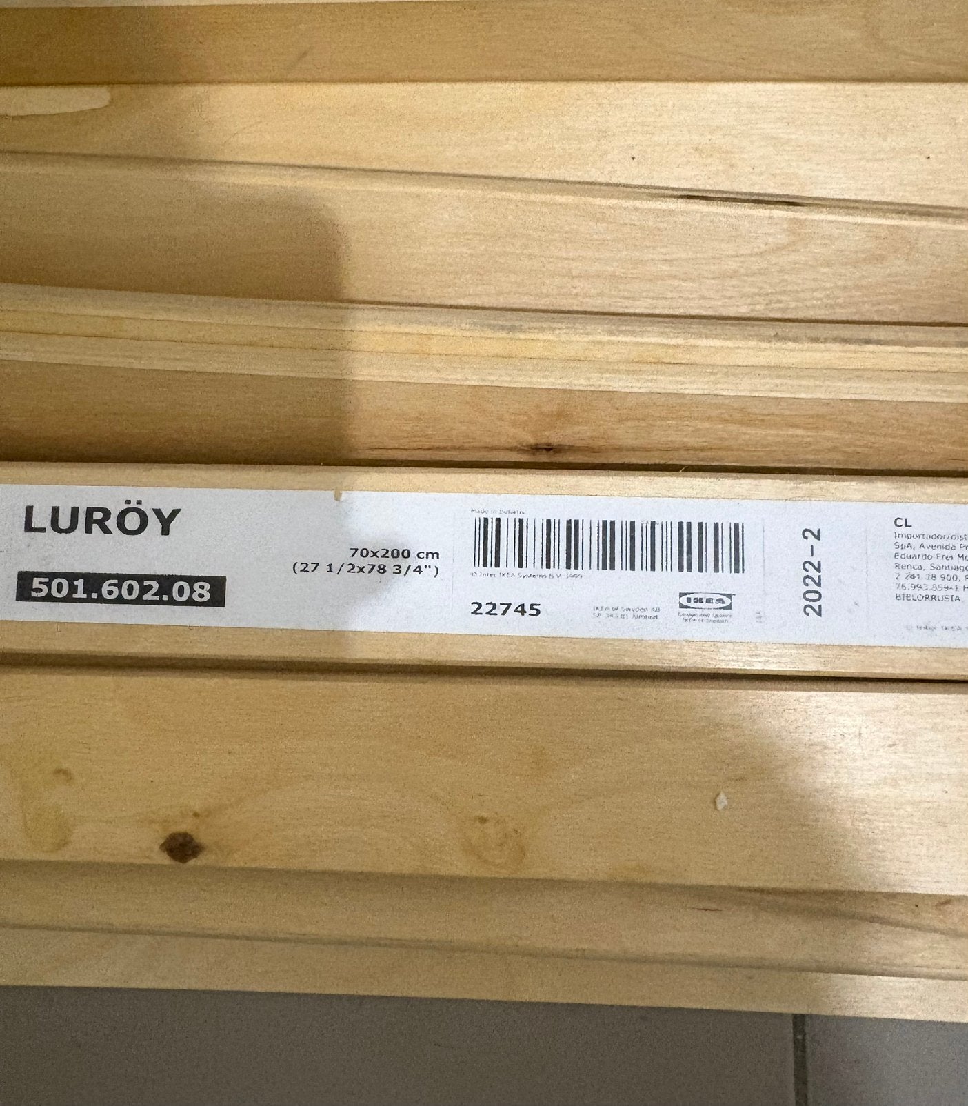 2 sommiers 70/200 luröy ikea, Comme neuf, Enlèvement, Sommier, 200 cm