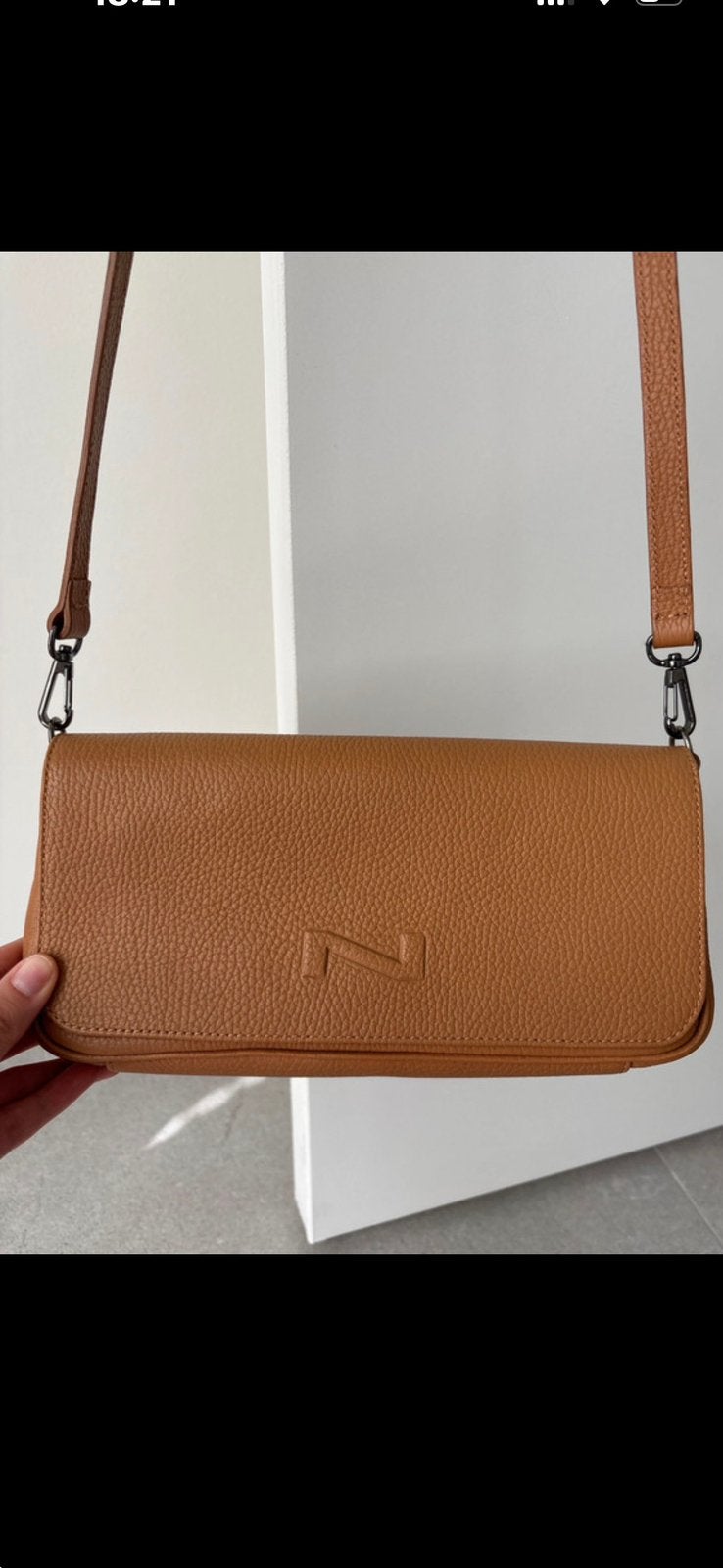 Crossbody Nathan Baume, cognac, nieuwstaat, Handtassen en Accessoires, Ophalen of Verzenden, Zo goed als nieuw, Bruin