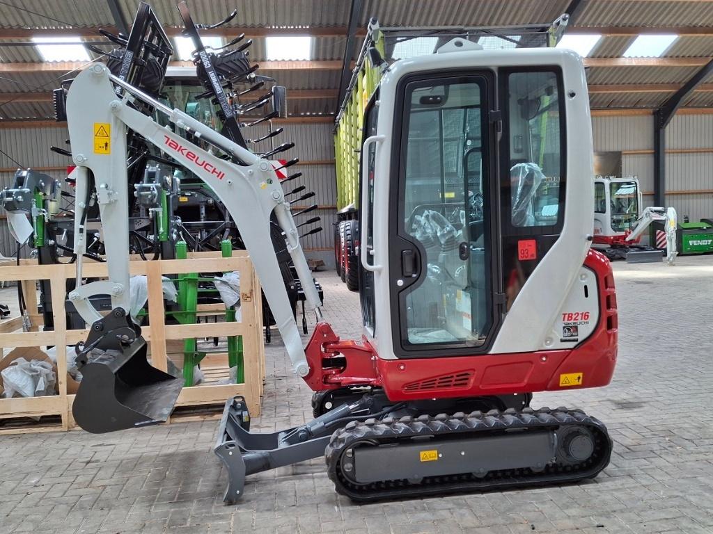 Takeuchi TB216, minigraver, minikraan, BJ2025, Nieuw!, Ophalen, Graafmachine