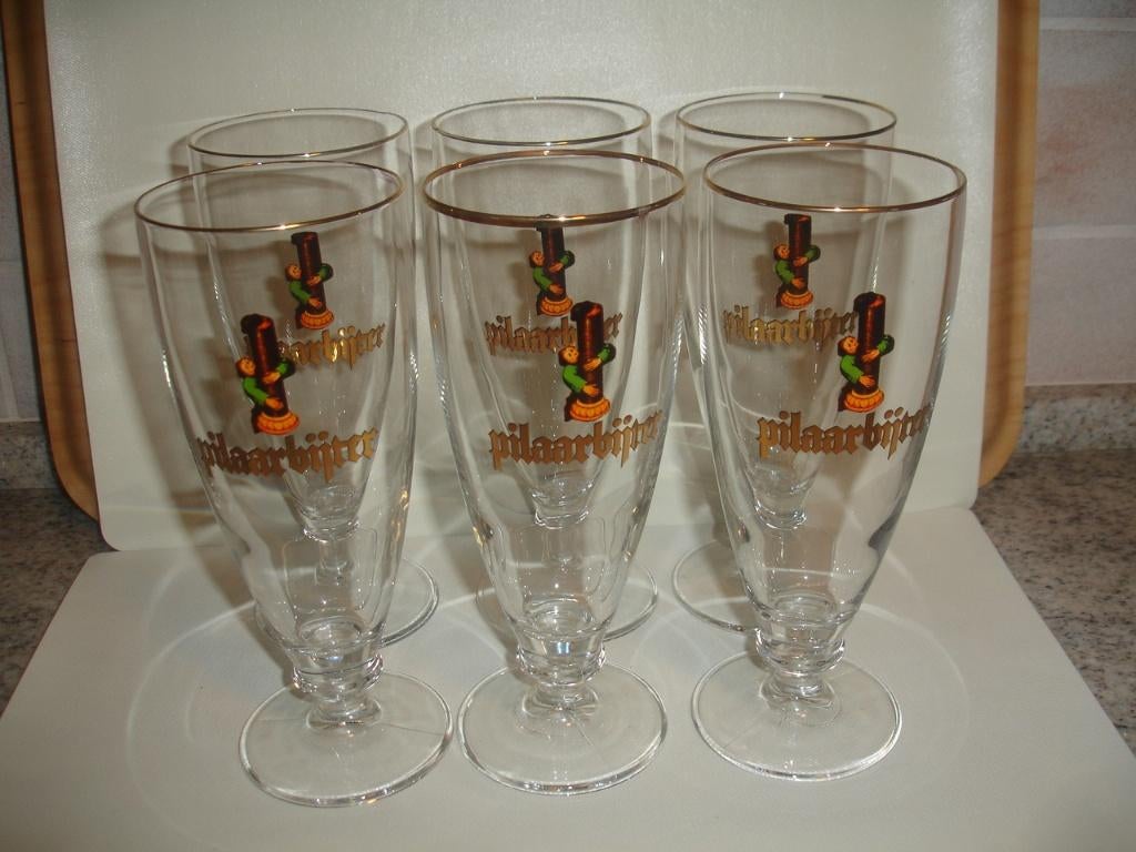 Bierglazen Pilaarbijter, brij. De Brabandere, Enlèvement ou Envoi, Neuf, Verre ou Verres, Autres marques