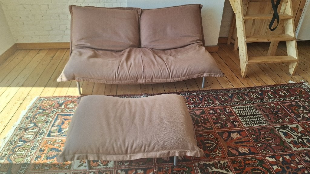 Canapé Cinna Calin 2 places – Design Pascal Mourgue – 450 €, Maison & Meubles, Enlèvement, Utilisé, Deux personnes, Tissus