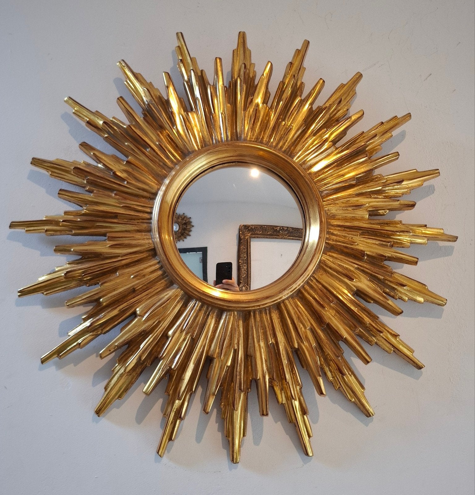 Zonnespiegel Miroir 48cm soleil convexe Deknudt 1970, Enlèvement ou Envoi
