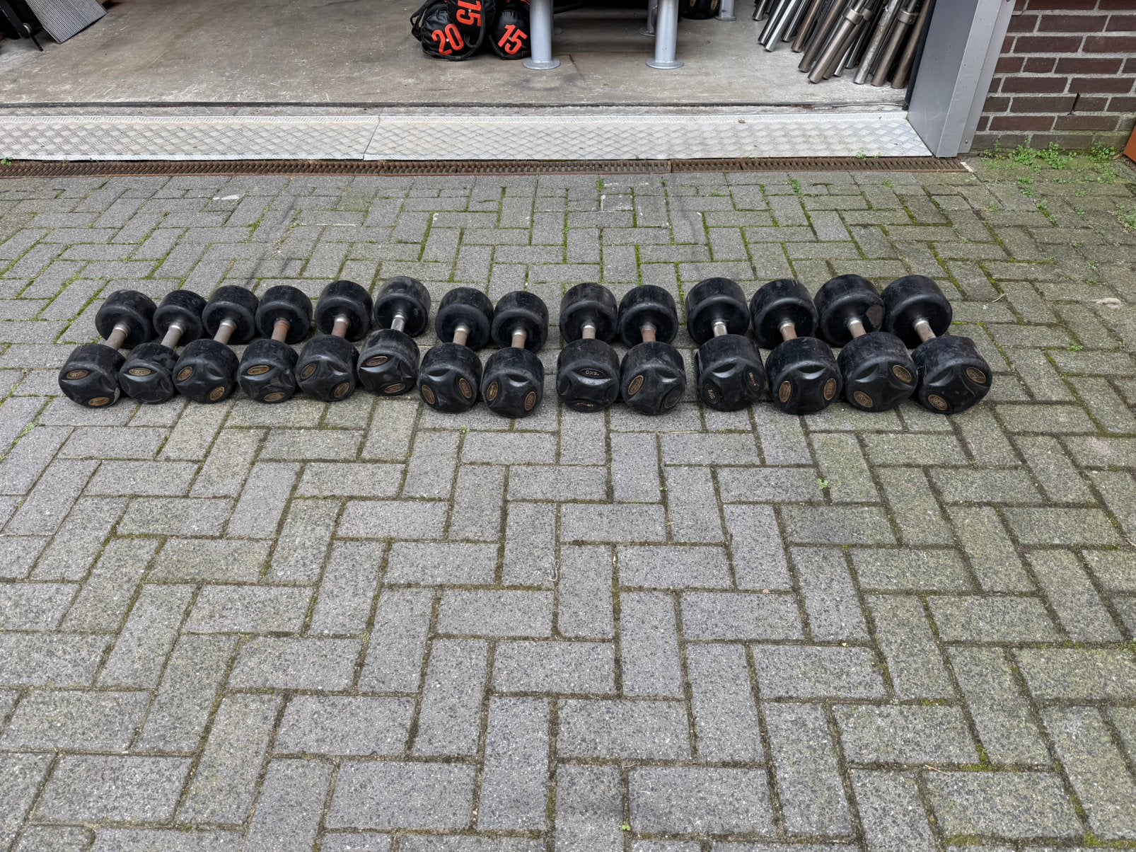 Lifemaxx Vaste Dumbells 9kg t/m 20kg, Sport en Fitness, Ophalen, Gebruikt, Dumbbell