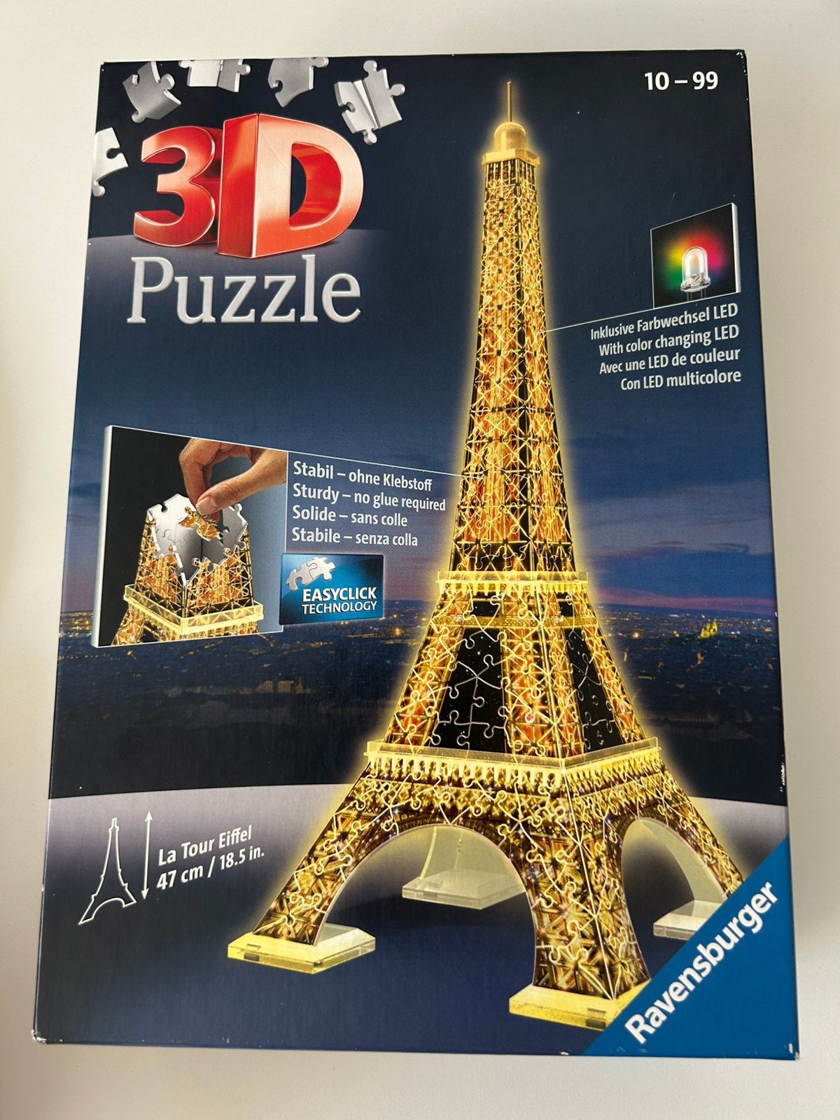 3D puzzel eiffeltoren, Hobby en Vrije tijd, Ophalen of Verzenden, Minder dan 500 stukjes, Gebruikt, Rubik's of 3D-puzzel