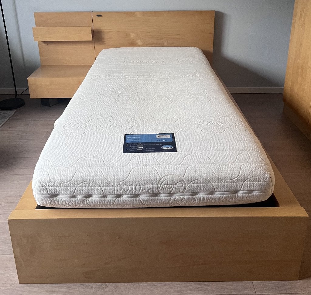 Bed 90x200 + Sleepy Ergosleep matras & lattenbodem, Ophalen, Gebruikt, 90 cm, 200 cm