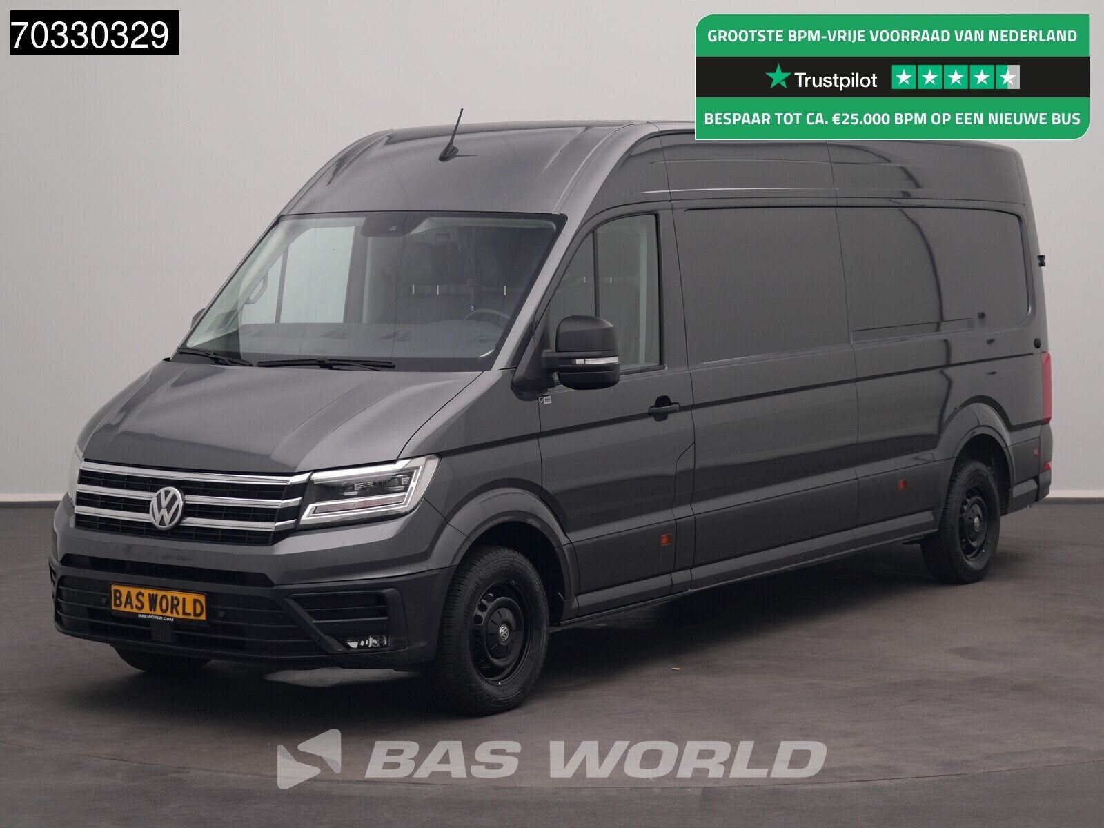 Volkswagen Crafter 177pk Automaat L4H3 Navi LED Airco Cruise, Autos, Camionnettes & Utilitaires, Argent ou Gris, Achat, Euro 6