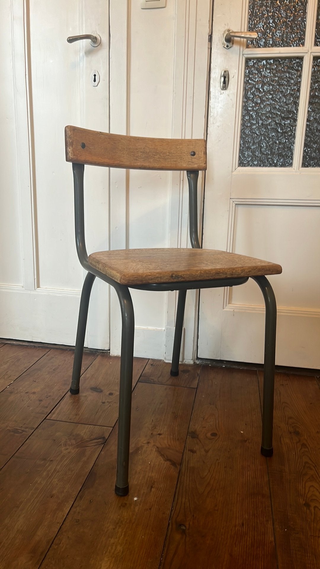 Prachtige vintage Tubax stoel, Ophalen, Gebruikt, Grijs, Eén