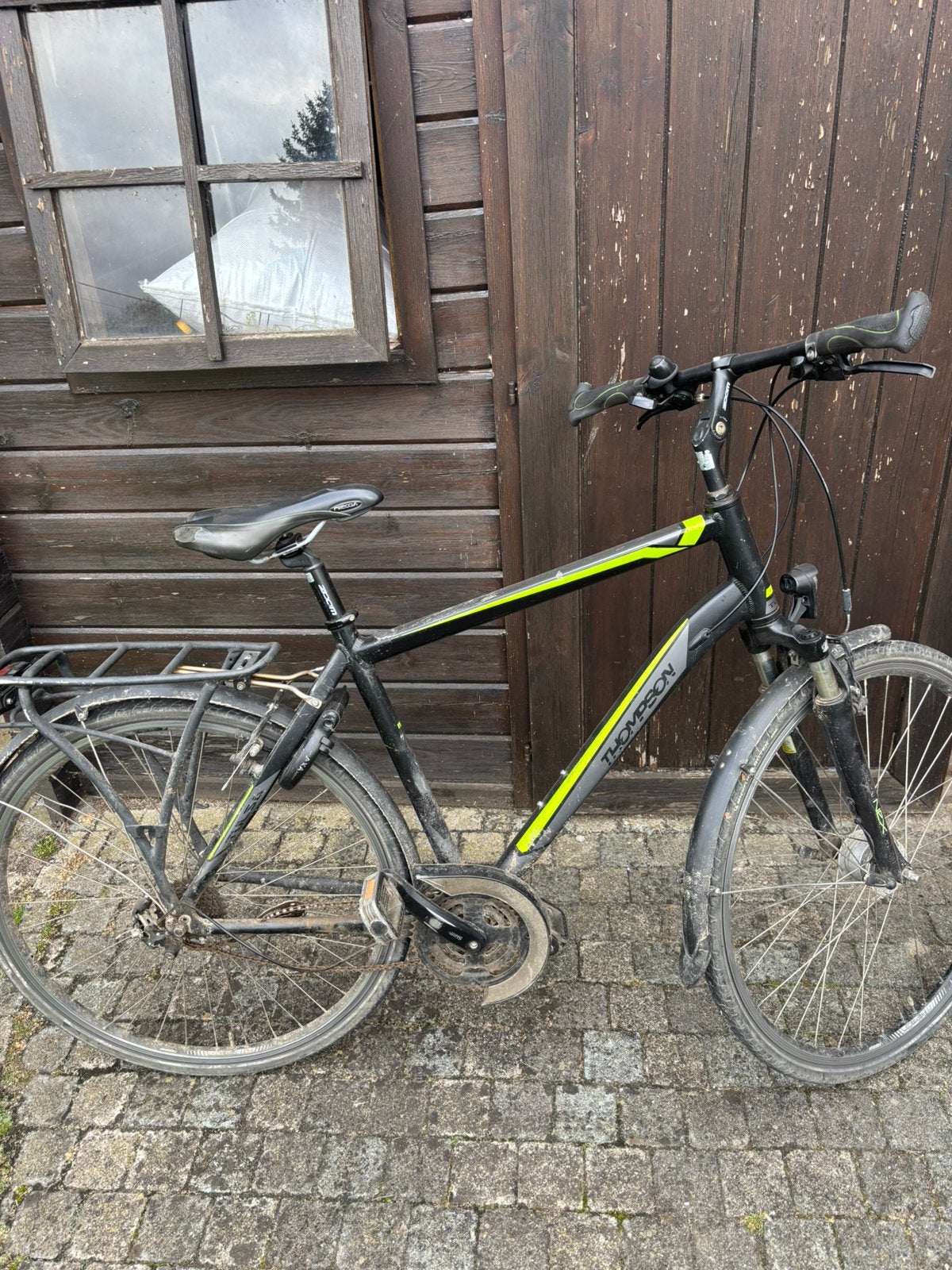 Fiets Thompson, Gebruikt, 10 tot 15 versnellingen, Velgrem, 57 tot 61 cm