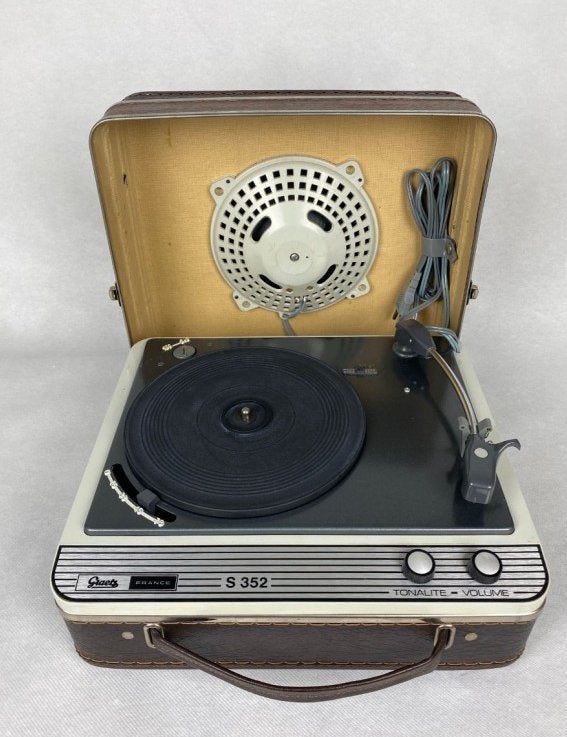 Vintage platenspeler Graetz Valise S352 - France, Enlèvement ou Envoi