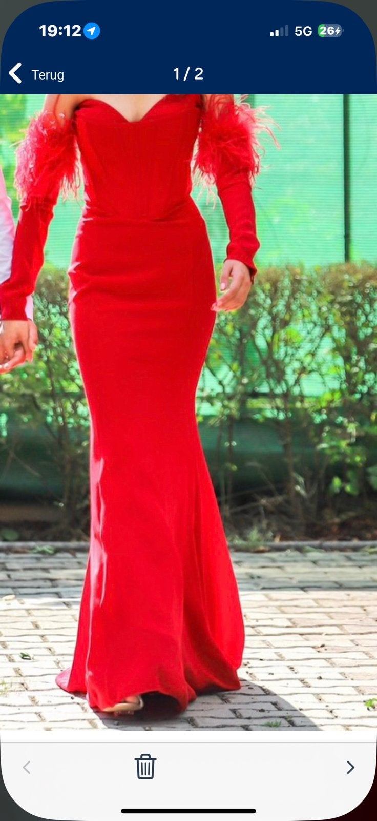 Rode elegante avondjurk – maat XS (34) – €50, Vêtements | Femmes, Habits de circonstance, Enlèvement, Comme neuf, Taille 34 (XS) ou plus petite