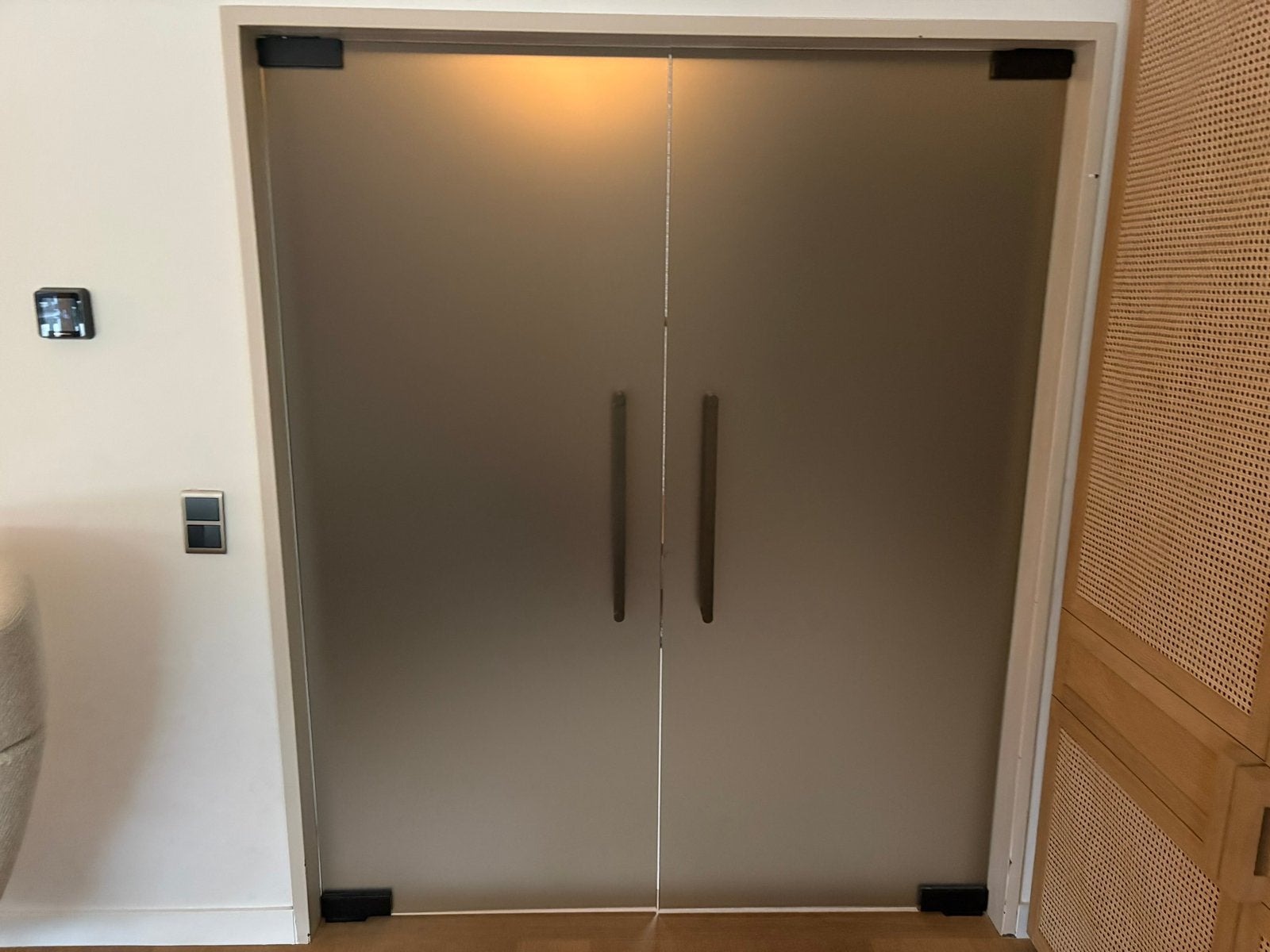 Dubbele glazen pivoterende deur, Doe-het-zelf en Bouw, Ophalen, 120 cm of meer, Binnendeur, 200 tot 215 cm