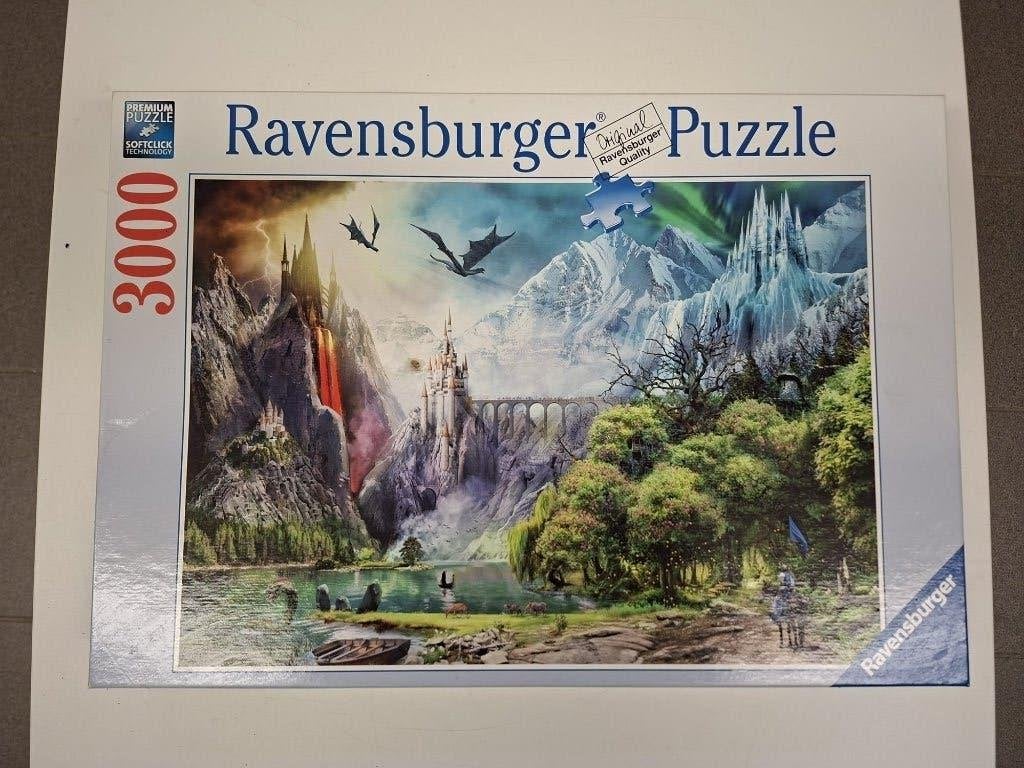 Ravensburger Puzzel 3000 stukjes – Reign of Dragons, Ophalen, Meer dan 1500 stukjes, Zo goed als nieuw, Legpuzzel
