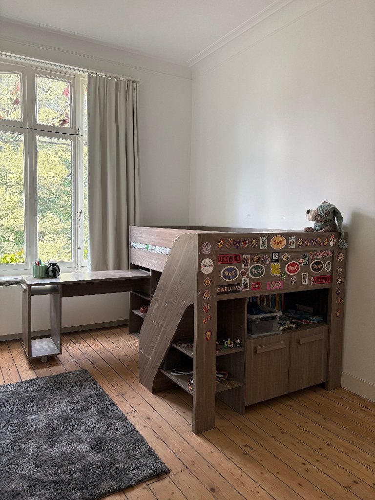 tienerkamer hoogslaper eenpersoons 90x200, Huis en Inrichting, Ophalen, Gebruikt, Eenpersoons, Minder dan 160 cm