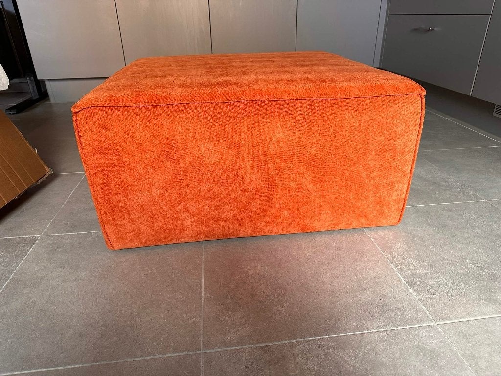 Oranje poef/zitbank Nieuw, Ophalen, Vierkant, Nieuw, 75 tot 100 cm