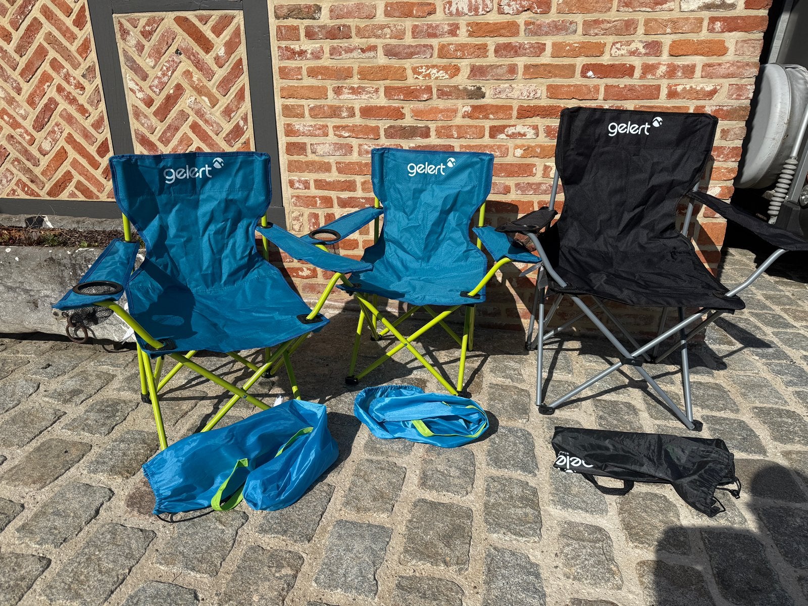 3 kampeerstoelen, Ophalen, Zo goed als nieuw