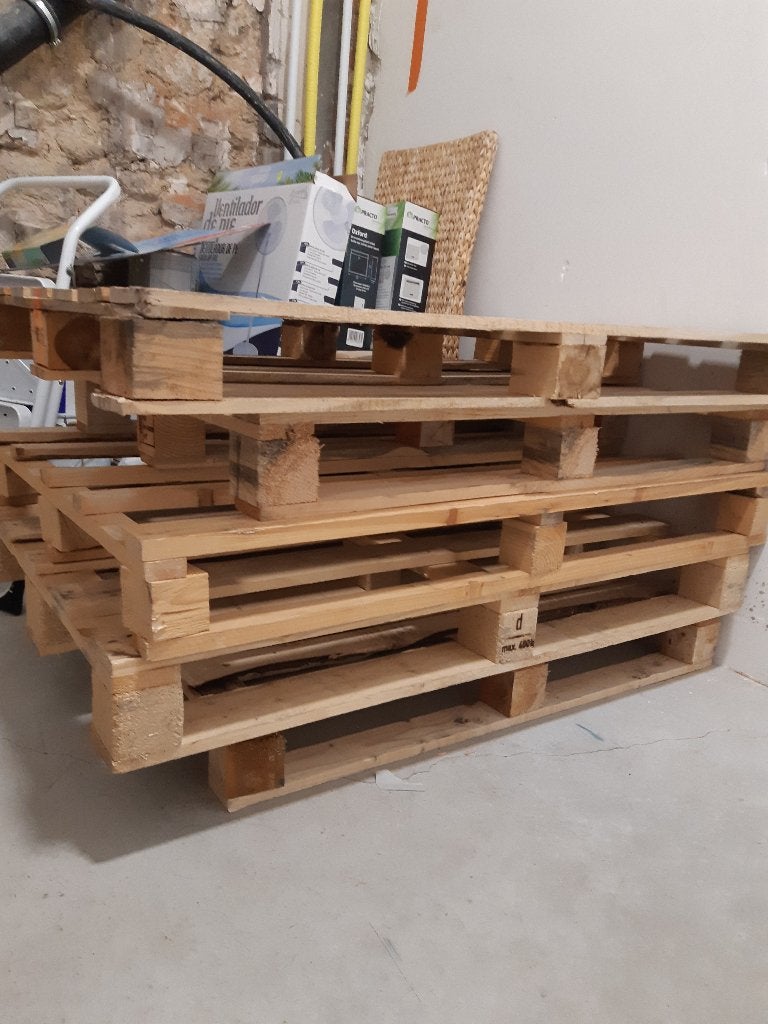 lot 7 palettes bois, Enlèvement, Palette