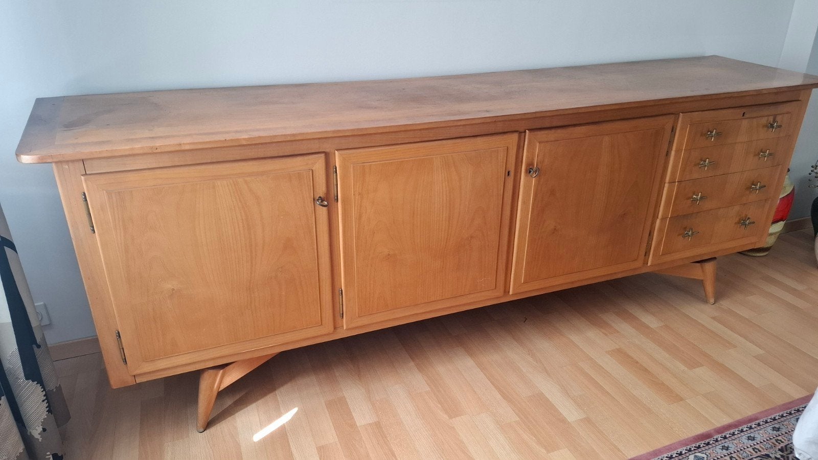 Mid century dressoir, Ophalen, Gebruikt, Met lade(s), Vintage jaren 50