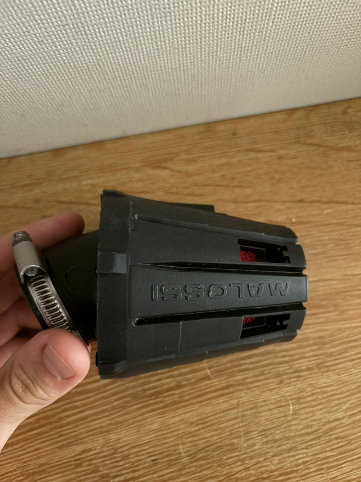 Luchtfilter Malossi E5 38mm schuin zwarte cover, Ophalen, Zo goed als nieuw