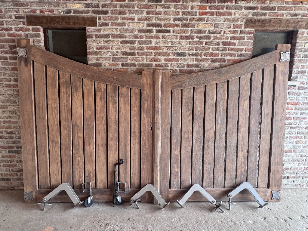 Houten poort, Tuin en Terras, Ophalen, Zo goed als nieuw, Hout, Draaipoort