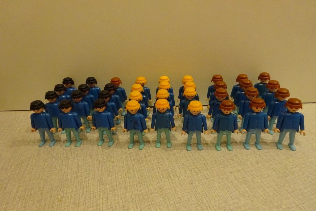 Playmobil geobra 1974 lot de 36 nordistes, Enlèvement, Utilisé, Playmobil en vrac