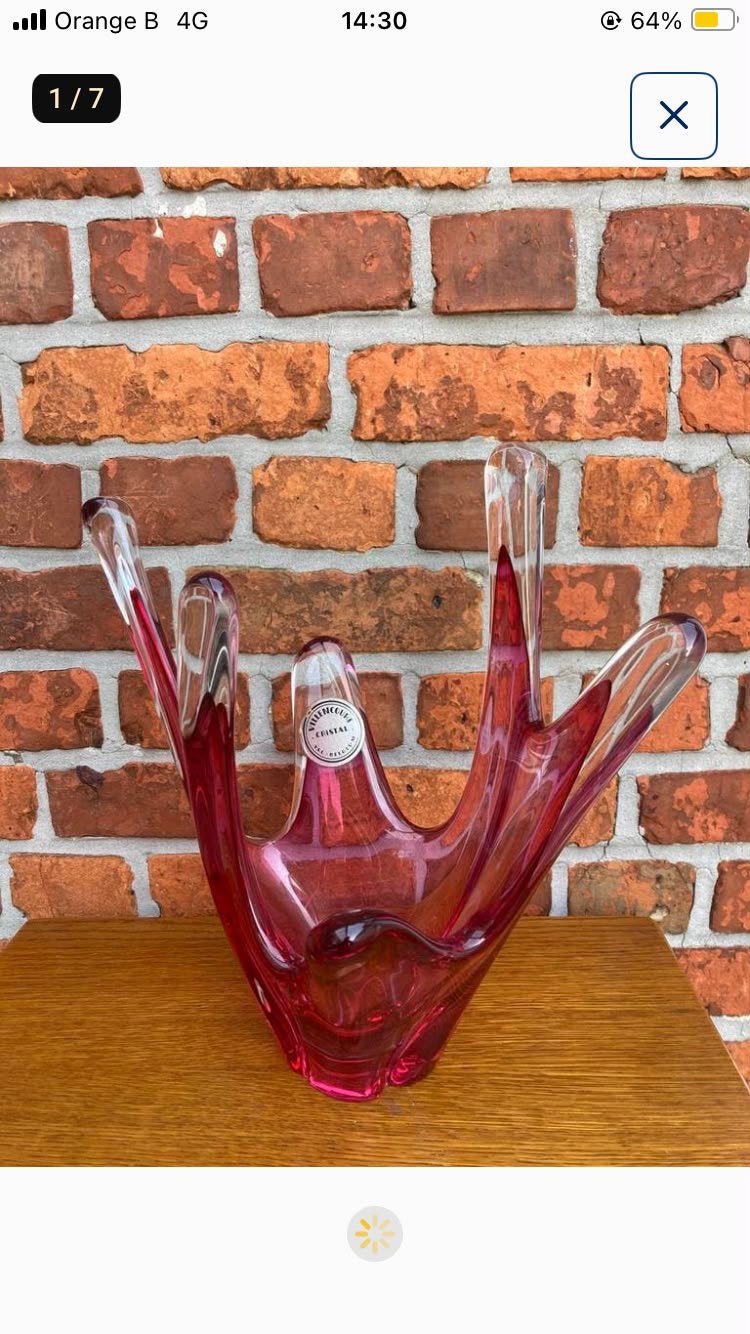 Vintage Val Saint Lambert vingerschaal, Antiek en Kunst, Ophalen