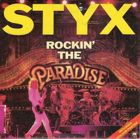 7" Styx – Rockin' The Paradise, Gebruikt, 7 inch, Ophalen of Verzenden, Rock en Metal