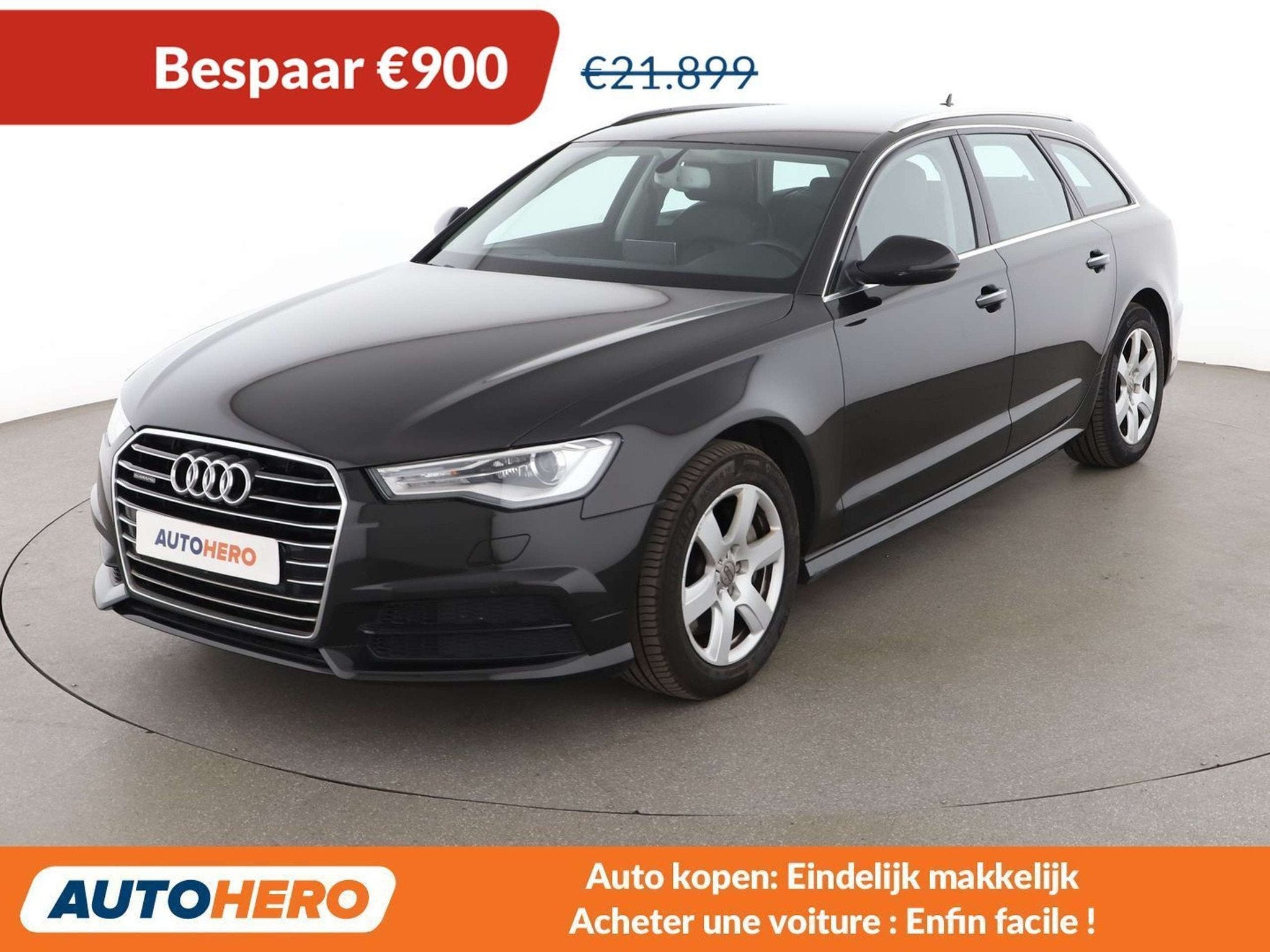 Audi A6 2.0 TFSI quattro (bj 2017, automaat), Auto's, Gebruikt, Zwart, Zwart, Leder