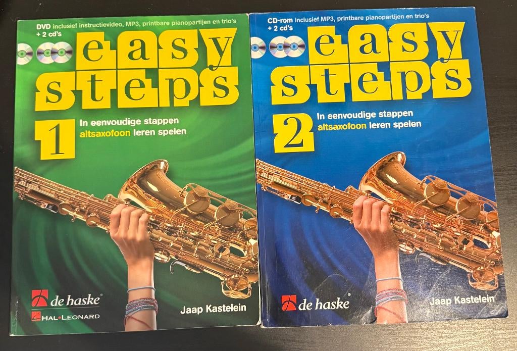 easy steps 1 + 2 voor  altsaxofoon -  Jaap Kastelein, Ophalen of Verzenden, Gelezen, Overige onderwerpen, Jaap Kastelein