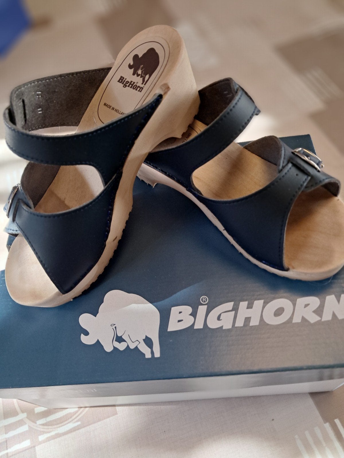 Bighorn lederen slipper, Ophalen of Verzenden, Zo goed als nieuw, Blauw
