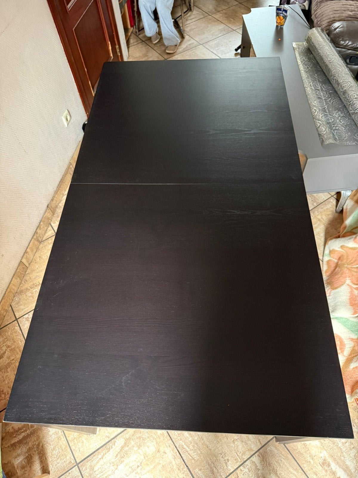 Table noir de salle a manger, Maison & Meubles, Enlèvement
