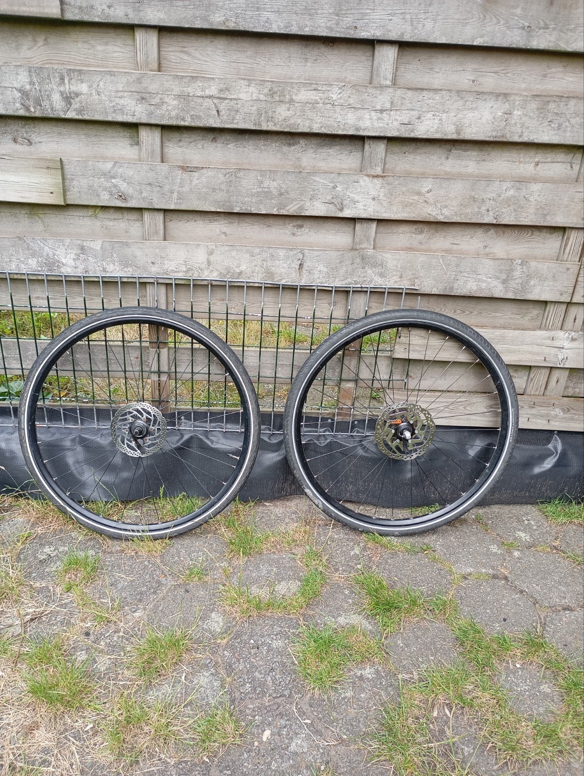 28 inch paar wielen schijfrem, Fietsen en Brommers, Fietsonderdelen, Ophalen, Wiel