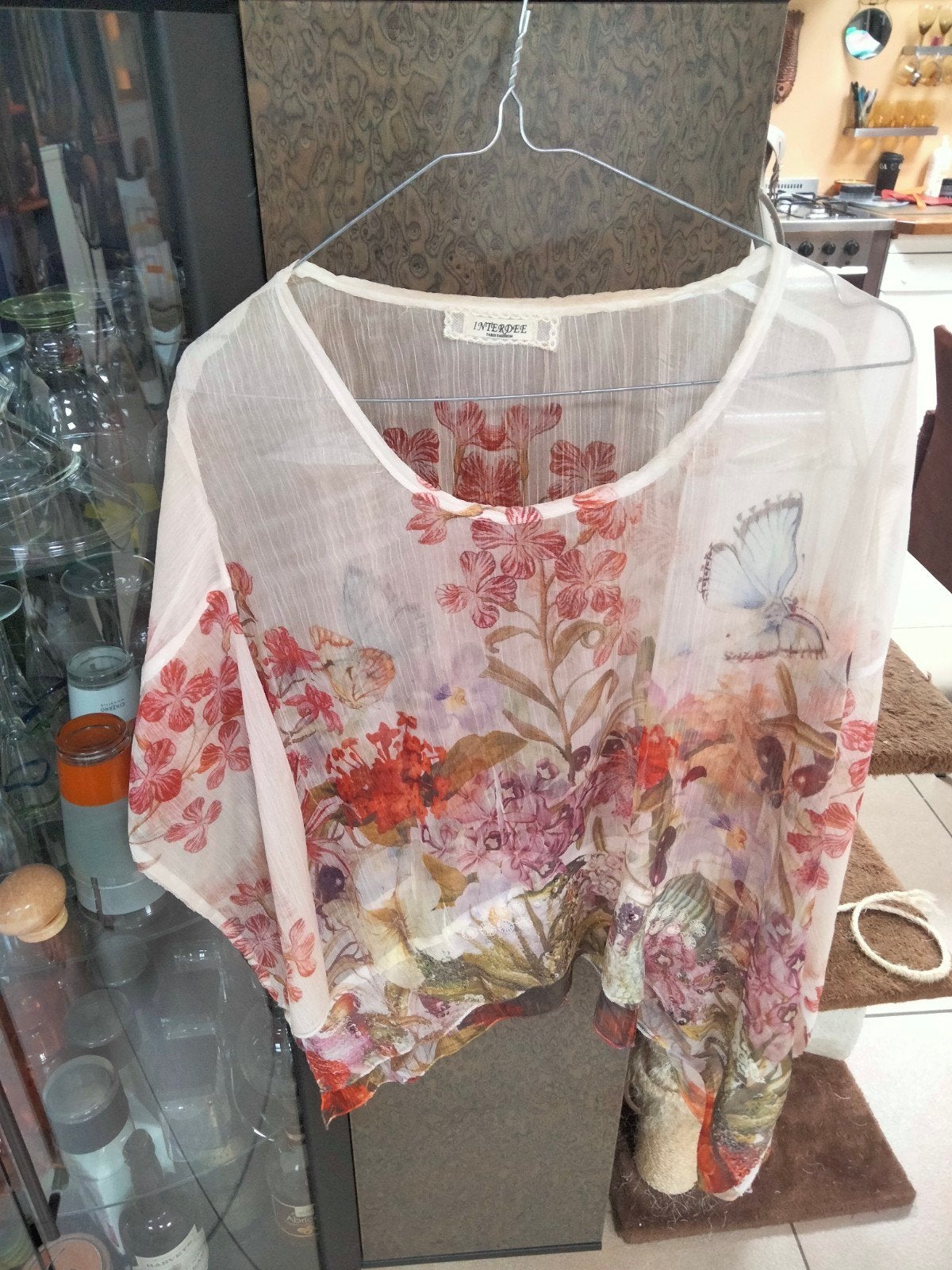 Luchtige bloeze met driekwart mouwen.merk Interdee, Kleding | Dames, Gelegenheidskleding, Ophalen of Verzenden