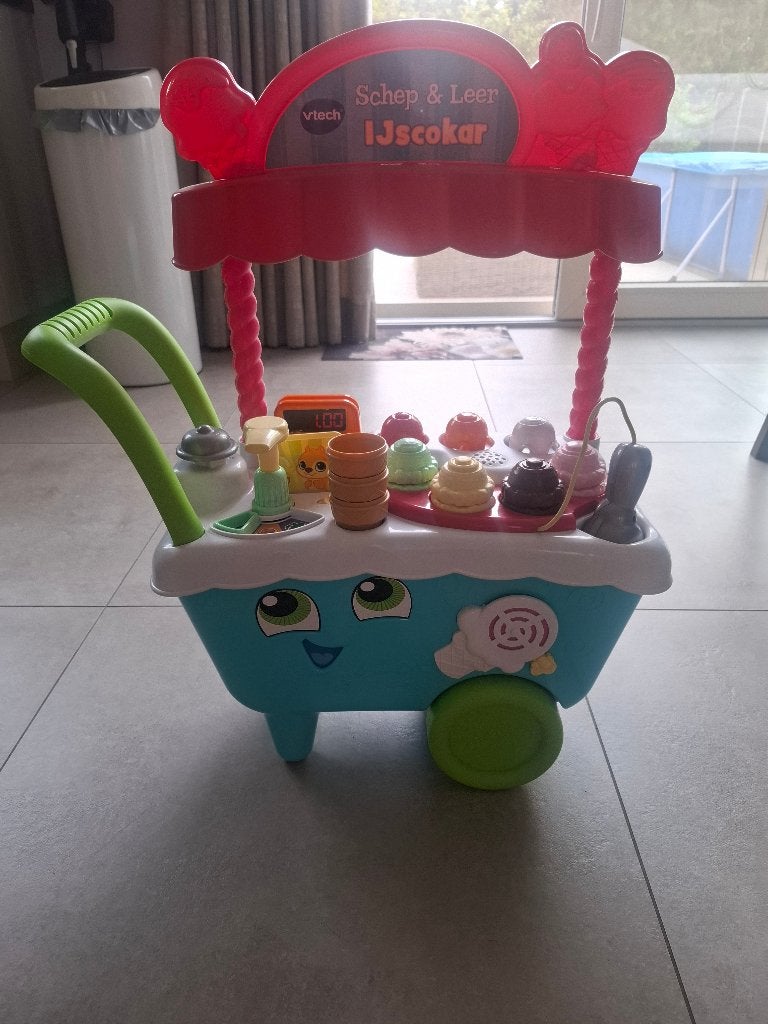 Vtech schep & leer ijscokar, Kinderen en Baby's, Speelgoed | Vtech, Ophalen, Gebruikt, 2 tot 4 jaar
