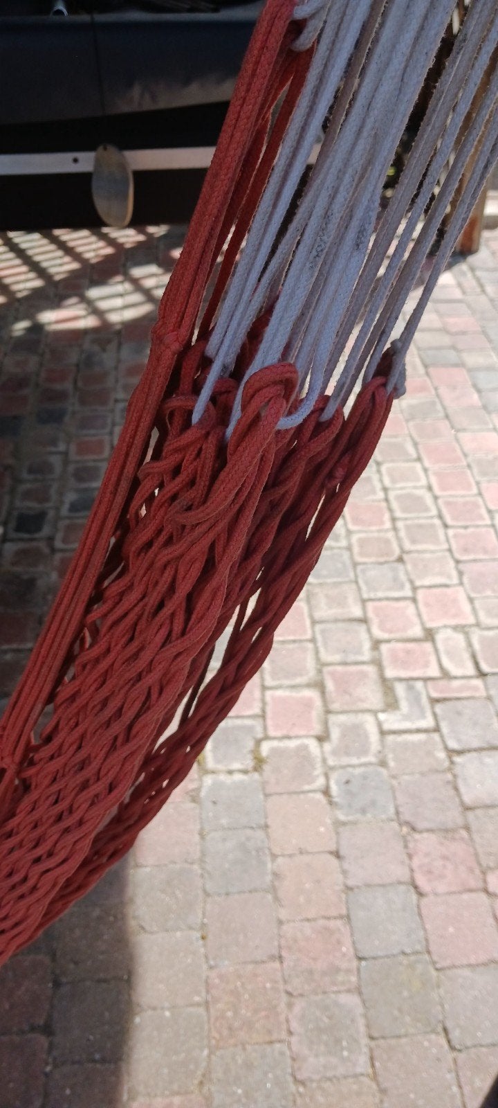 Hamac, grand modèle, rouge, bon état, Jardin & Terrasse, Enlèvement ou Envoi