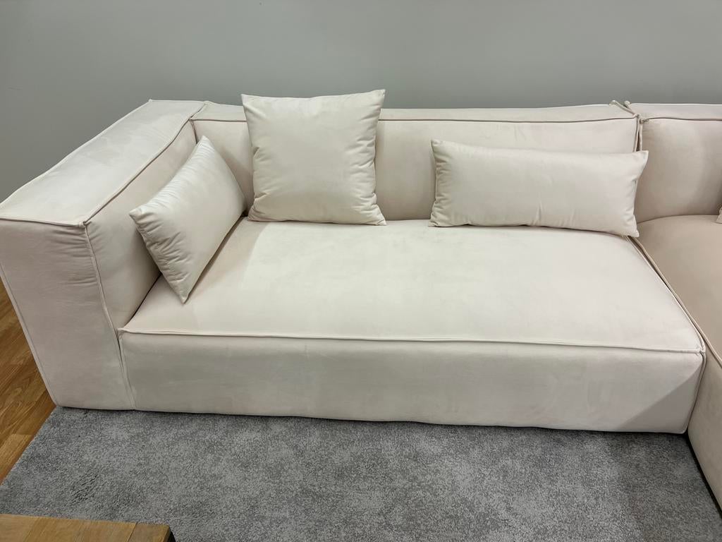 Offre Overstock - Chaise d'angle en velours - SofaCycle, Neuf, Enlèvement ou Envoi, SofaCycle, Tissus